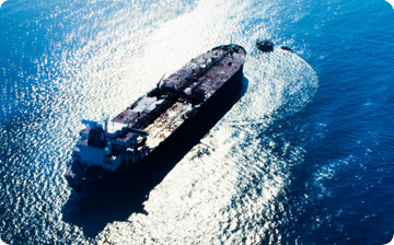 Blue small tanker