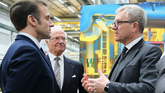 President Macron His Majesty King Carl Carl XVI Gustaf and Tom Erixon.jpg